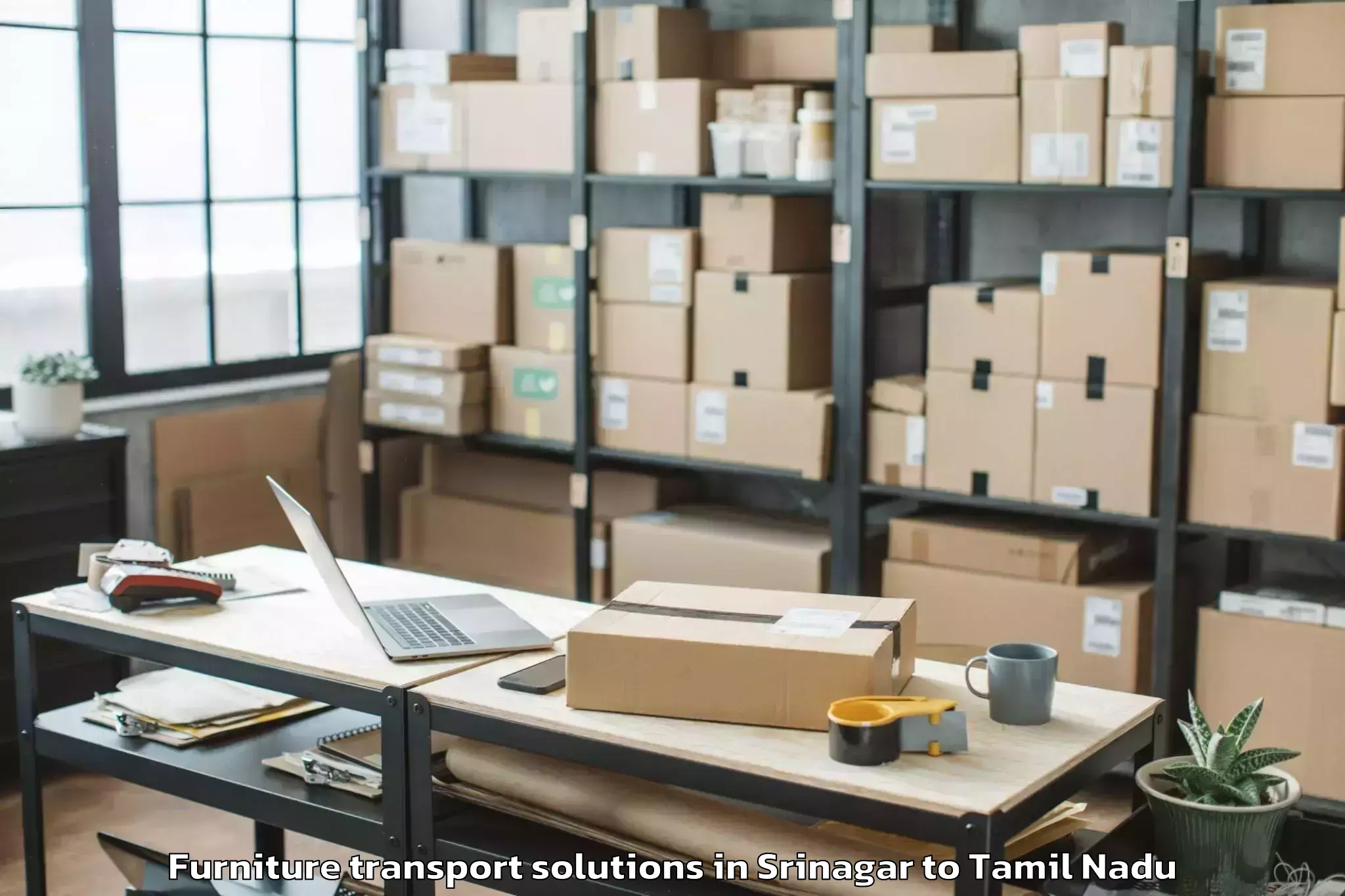 Comprehensive Srinagar to Tiruvadanai Furniture Transport Solutions